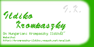 ildiko krompaszky business card